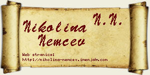 Nikolina Nemčev vizit kartica